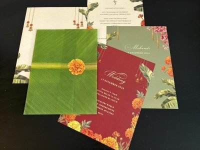 Banana Leaf Wedding Invitation Set